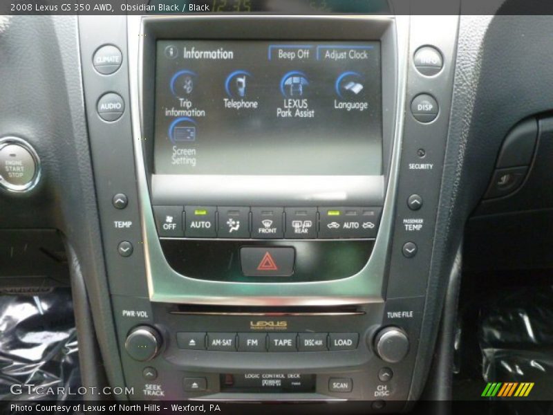 Obsidian Black / Black 2008 Lexus GS 350 AWD