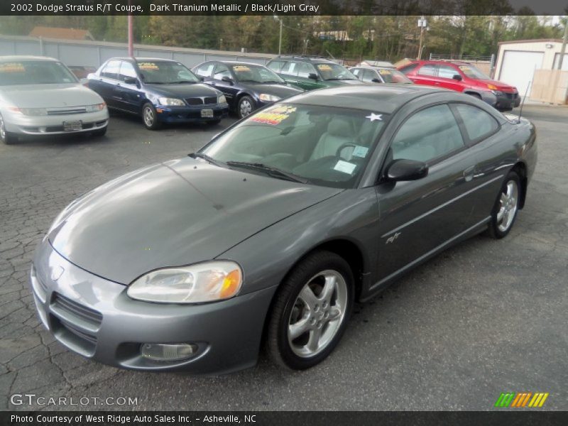 Dark Titanium Metallic / Black/Light Gray 2002 Dodge Stratus R/T Coupe