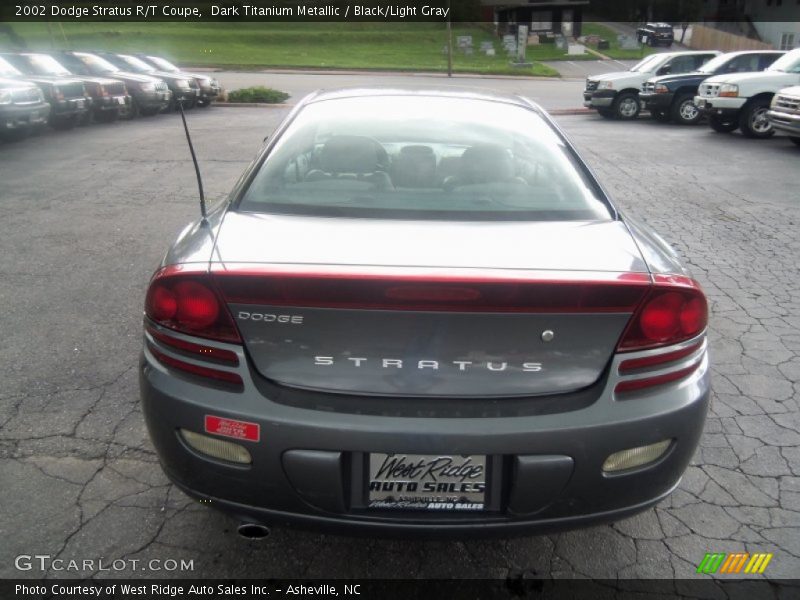 Dark Titanium Metallic / Black/Light Gray 2002 Dodge Stratus R/T Coupe