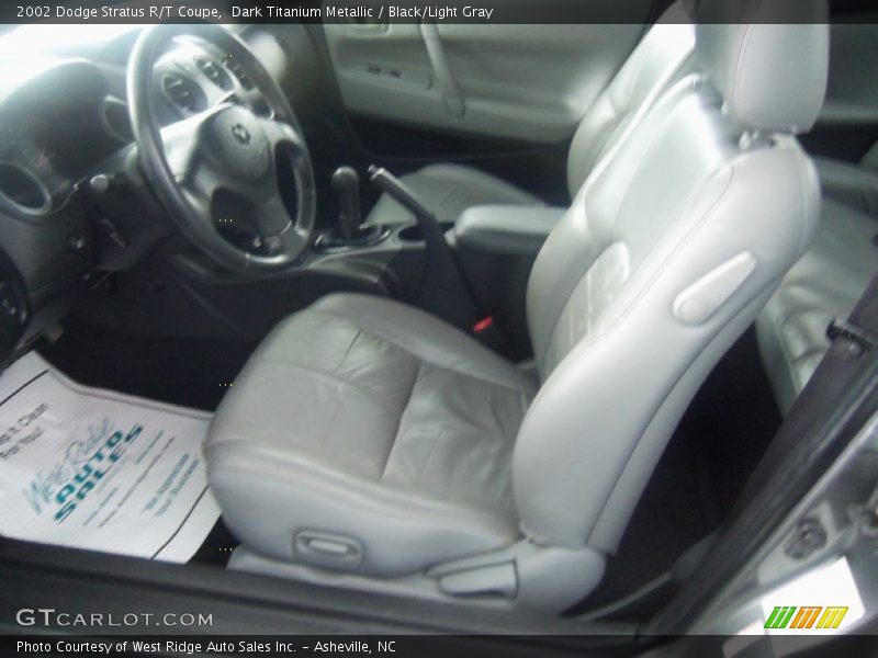 Dark Titanium Metallic / Black/Light Gray 2002 Dodge Stratus R/T Coupe