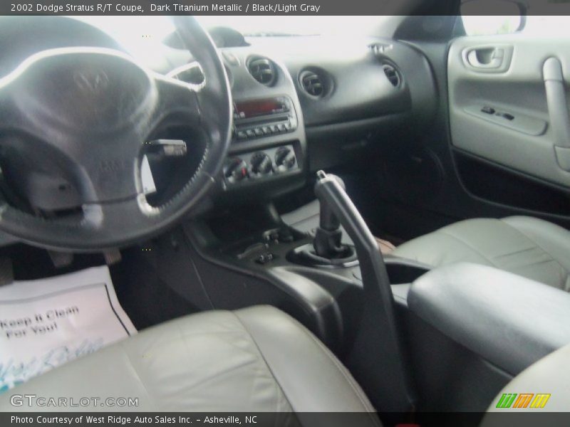 Dark Titanium Metallic / Black/Light Gray 2002 Dodge Stratus R/T Coupe