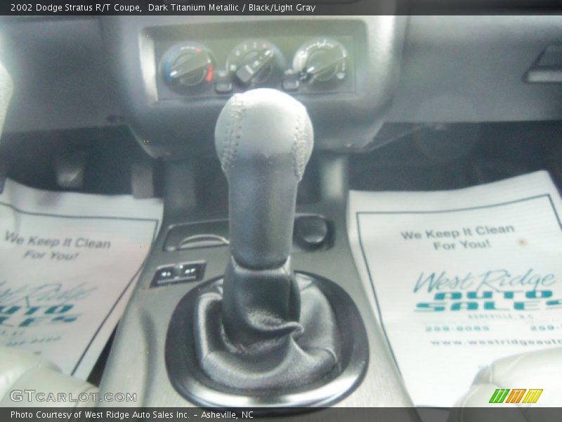 Dark Titanium Metallic / Black/Light Gray 2002 Dodge Stratus R/T Coupe