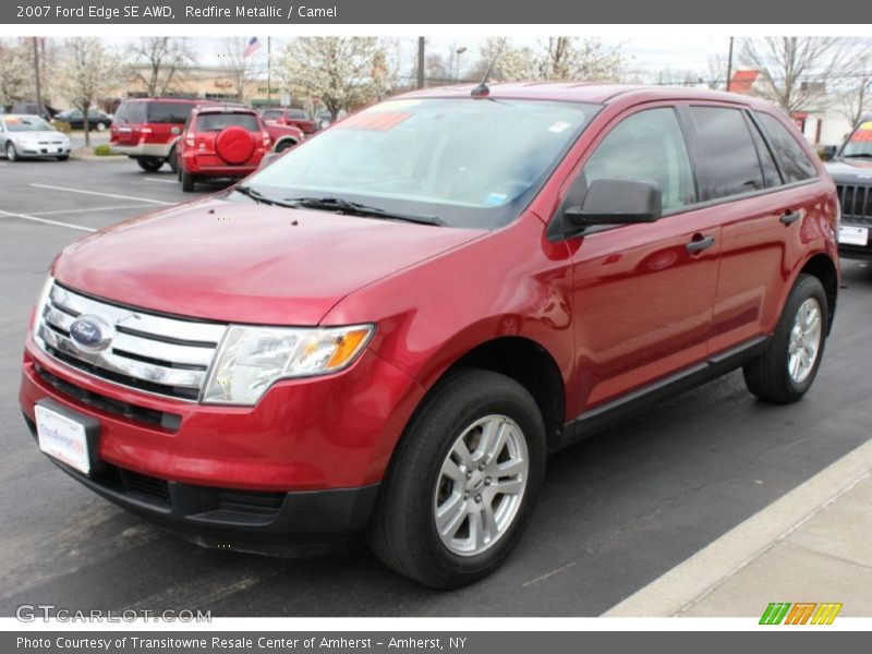 Redfire Metallic / Camel 2007 Ford Edge SE AWD