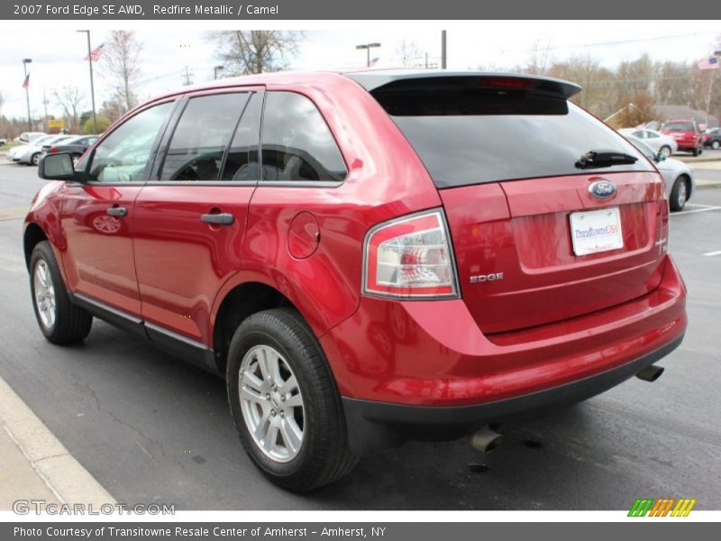 Redfire Metallic / Camel 2007 Ford Edge SE AWD