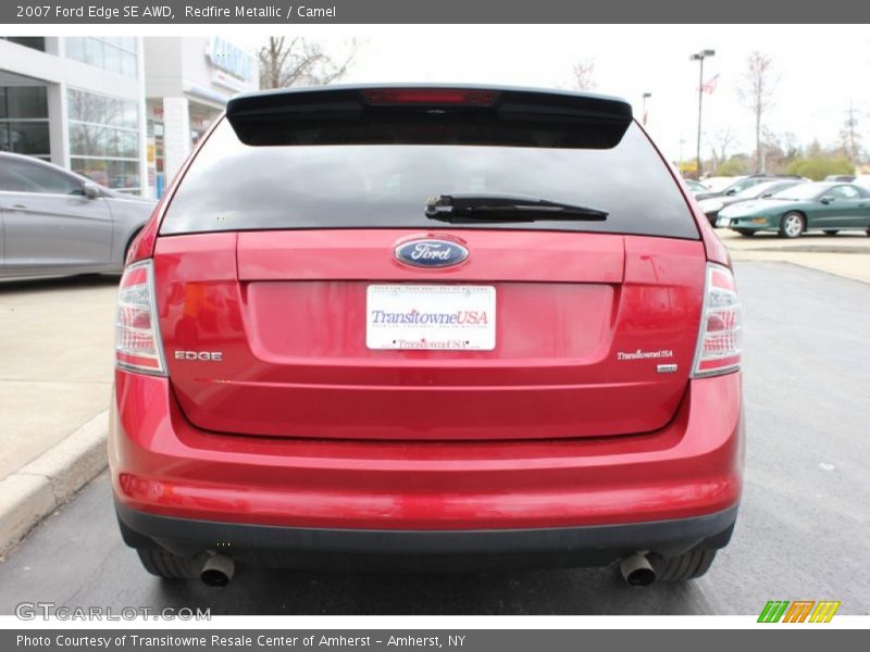 Redfire Metallic / Camel 2007 Ford Edge SE AWD
