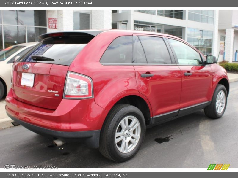 Redfire Metallic / Camel 2007 Ford Edge SE AWD
