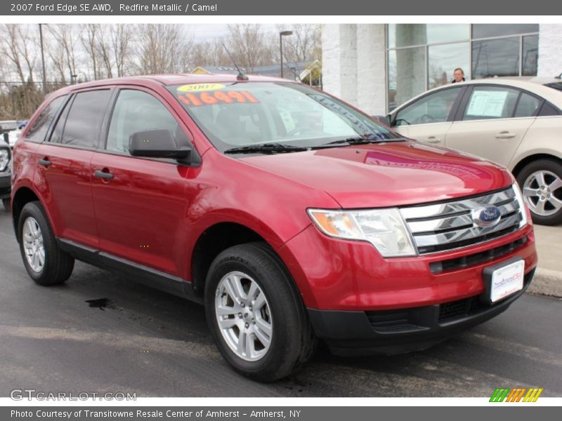 Redfire Metallic / Camel 2007 Ford Edge SE AWD