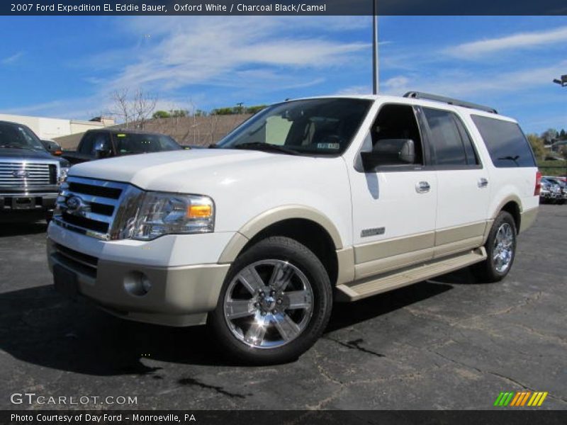 Oxford White / Charcoal Black/Camel 2007 Ford Expedition EL Eddie Bauer