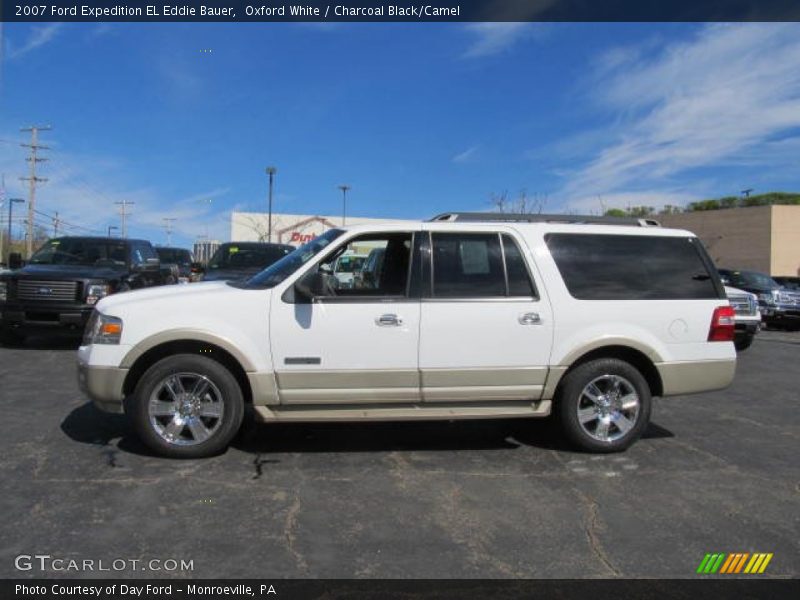Oxford White / Charcoal Black/Camel 2007 Ford Expedition EL Eddie Bauer