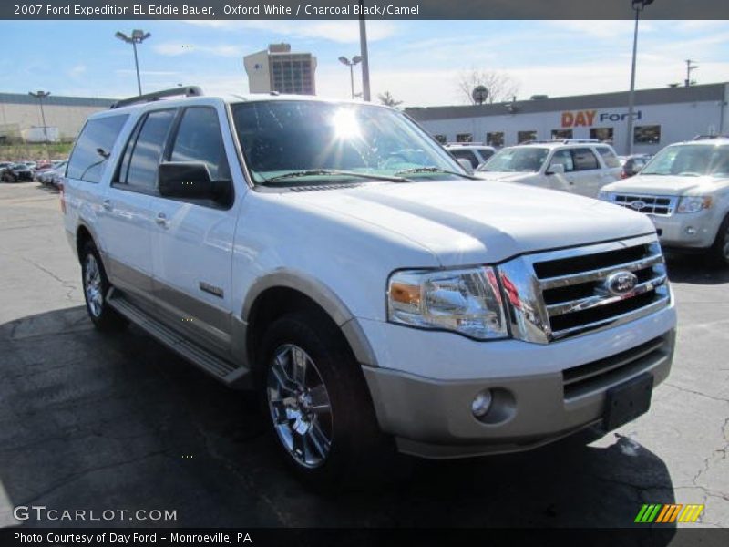 Oxford White / Charcoal Black/Camel 2007 Ford Expedition EL Eddie Bauer