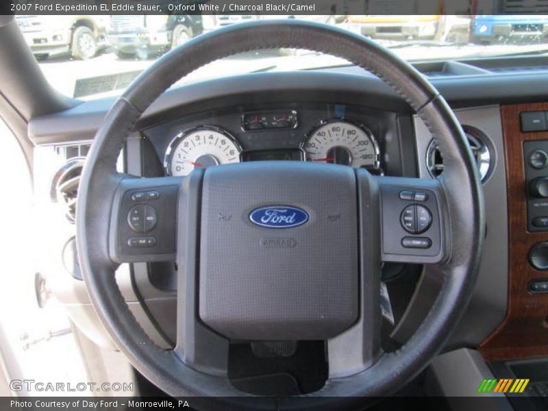 Oxford White / Charcoal Black/Camel 2007 Ford Expedition EL Eddie Bauer