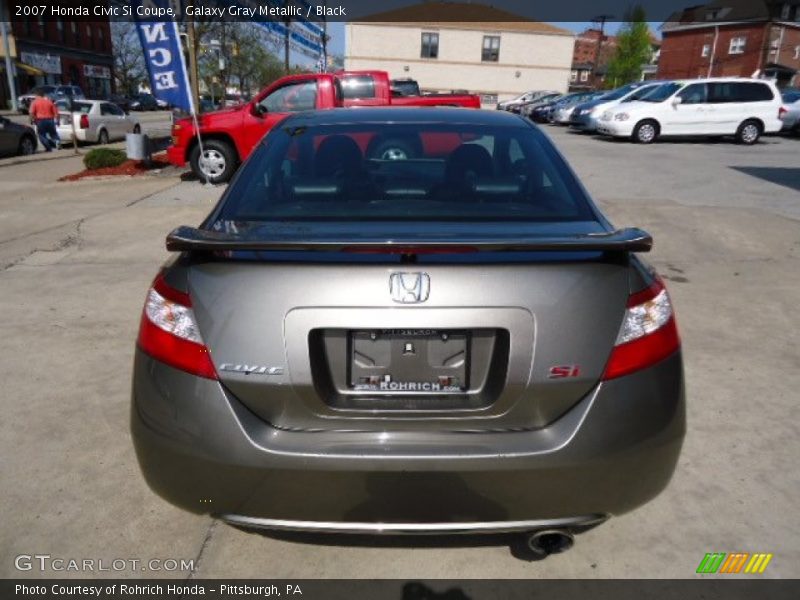 Galaxy Gray Metallic / Black 2007 Honda Civic Si Coupe