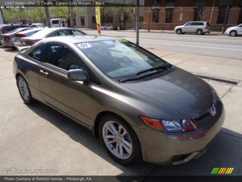 Galaxy Gray Metallic / Black 2007 Honda Civic Si Coupe