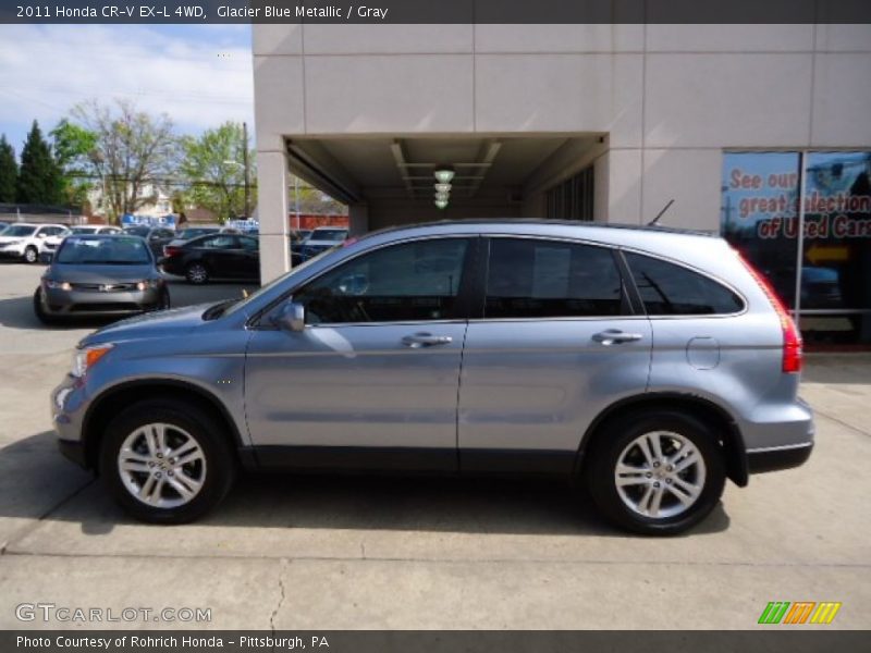 Glacier Blue Metallic / Gray 2011 Honda CR-V EX-L 4WD