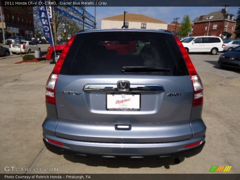 Glacier Blue Metallic / Gray 2011 Honda CR-V EX-L 4WD
