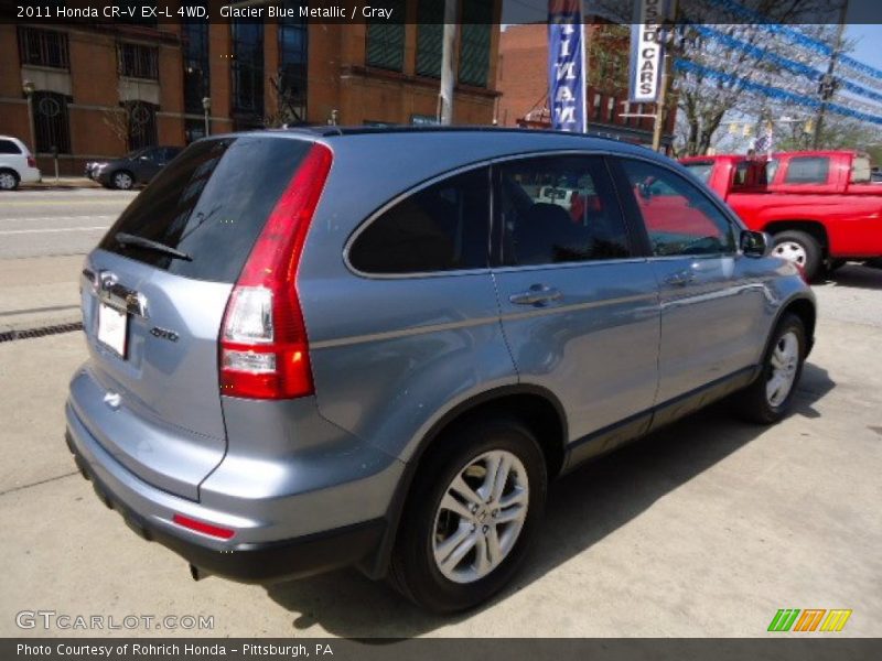 Glacier Blue Metallic / Gray 2011 Honda CR-V EX-L 4WD
