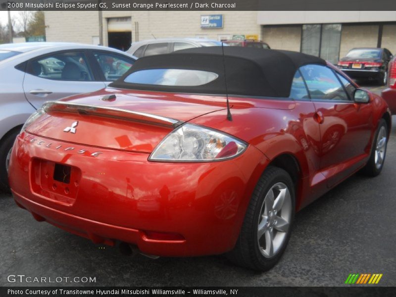 Sunset Orange Pearlescent / Dark Charcoal 2008 Mitsubishi Eclipse Spyder GS