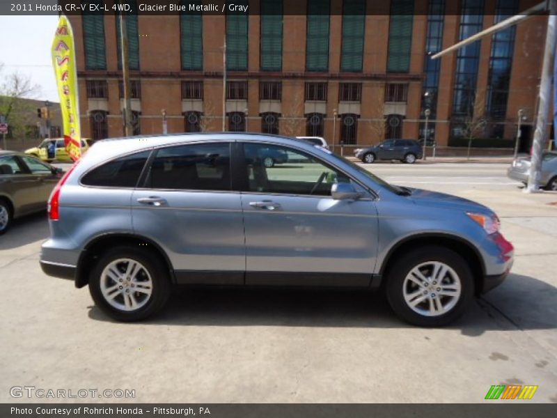 Glacier Blue Metallic / Gray 2011 Honda CR-V EX-L 4WD