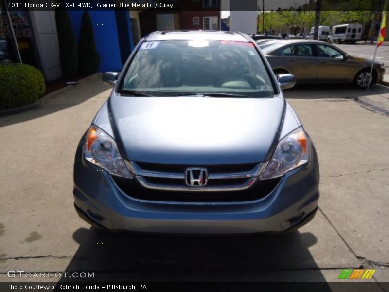 Glacier Blue Metallic / Gray 2011 Honda CR-V EX-L 4WD