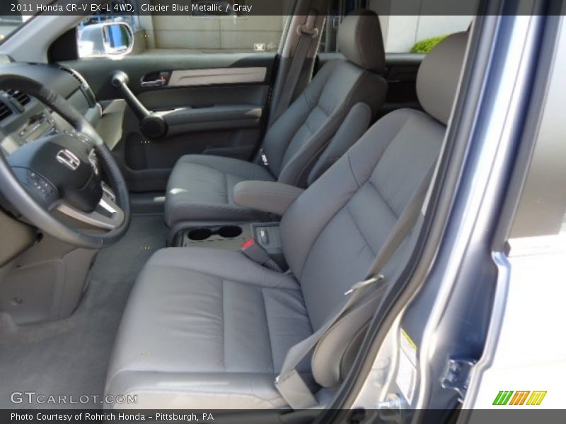 Glacier Blue Metallic / Gray 2011 Honda CR-V EX-L 4WD