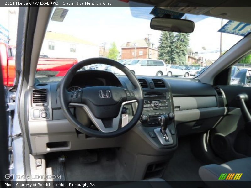 Glacier Blue Metallic / Gray 2011 Honda CR-V EX-L 4WD