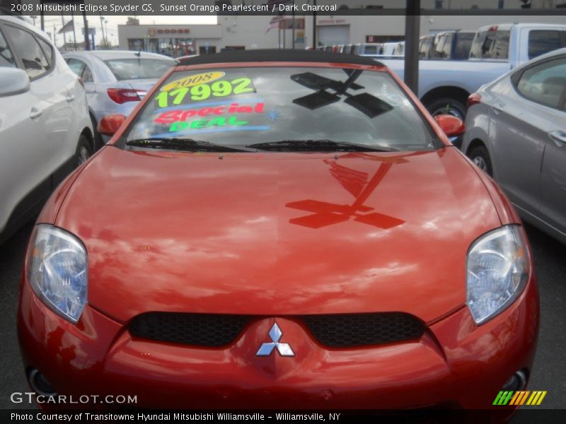 Sunset Orange Pearlescent / Dark Charcoal 2008 Mitsubishi Eclipse Spyder GS