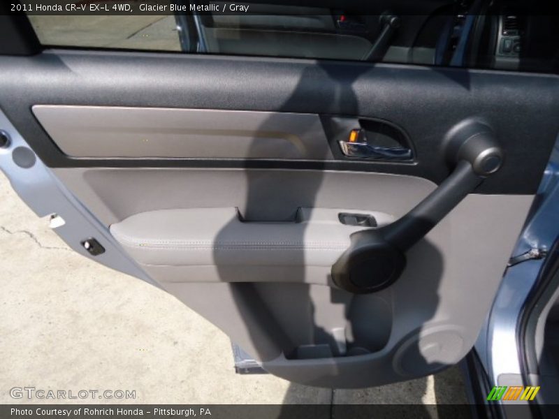 Glacier Blue Metallic / Gray 2011 Honda CR-V EX-L 4WD