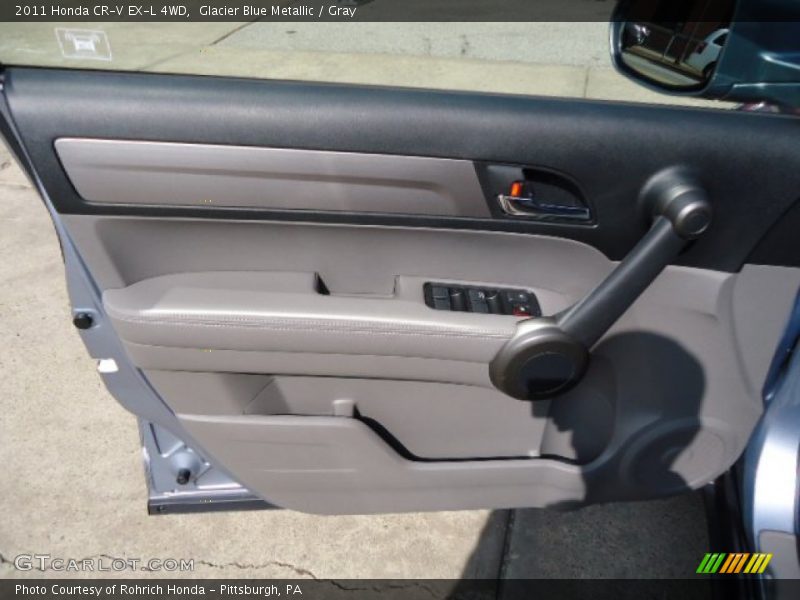 Glacier Blue Metallic / Gray 2011 Honda CR-V EX-L 4WD