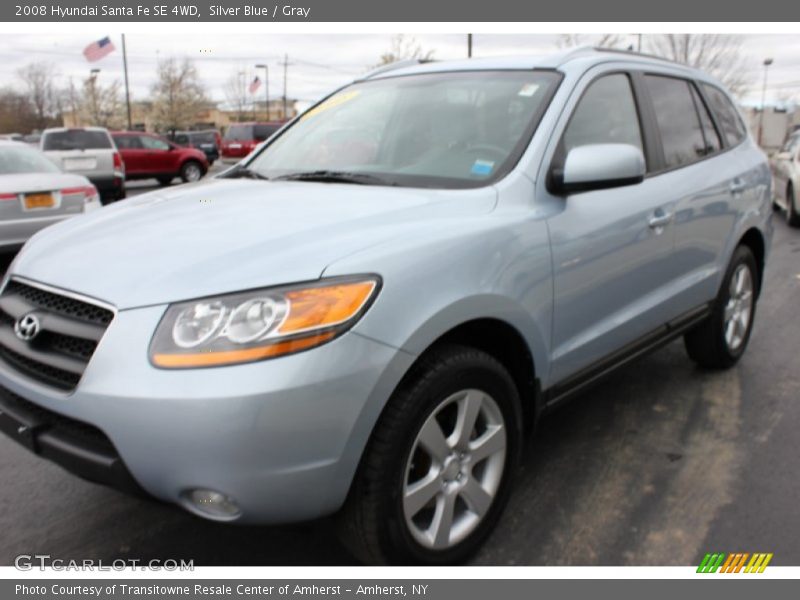 Silver Blue / Gray 2008 Hyundai Santa Fe SE 4WD