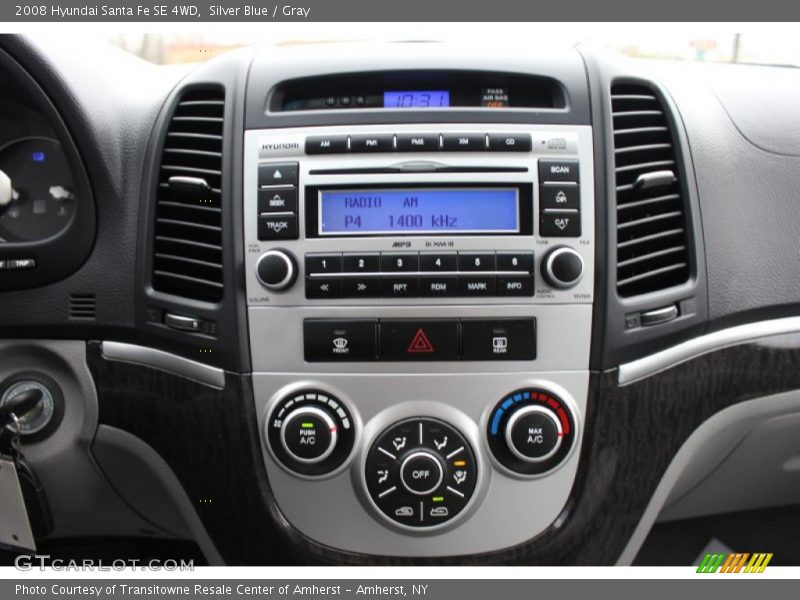 Silver Blue / Gray 2008 Hyundai Santa Fe SE 4WD