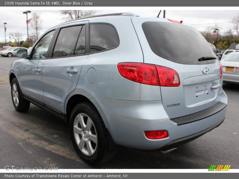 Silver Blue / Gray 2008 Hyundai Santa Fe SE 4WD
