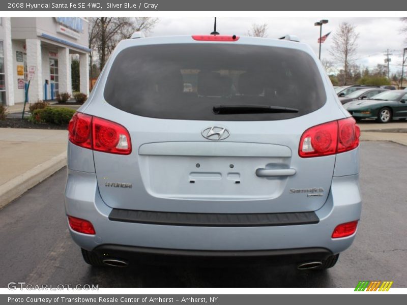 Silver Blue / Gray 2008 Hyundai Santa Fe SE 4WD