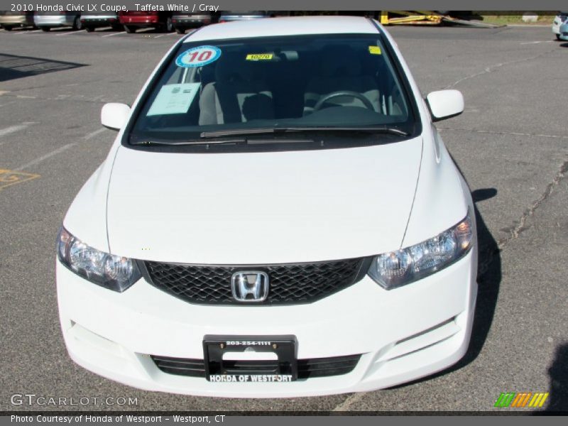 Taffeta White / Gray 2010 Honda Civic LX Coupe