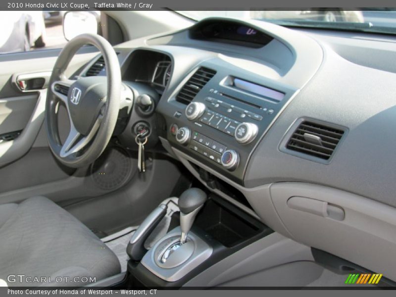 Taffeta White / Gray 2010 Honda Civic LX Coupe