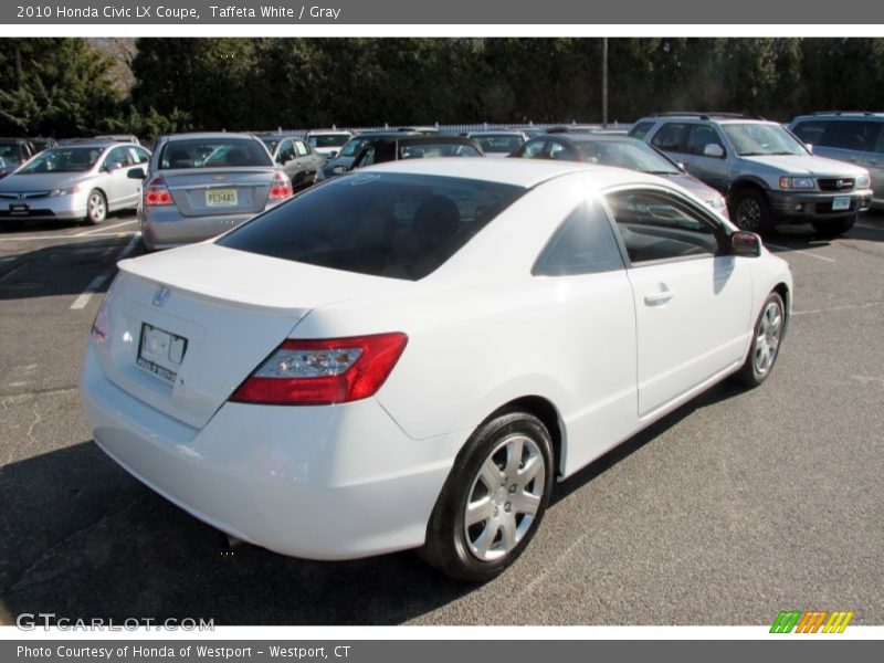 Taffeta White / Gray 2010 Honda Civic LX Coupe