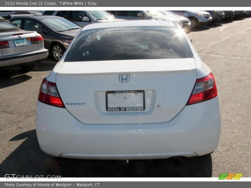 Taffeta White / Gray 2010 Honda Civic LX Coupe