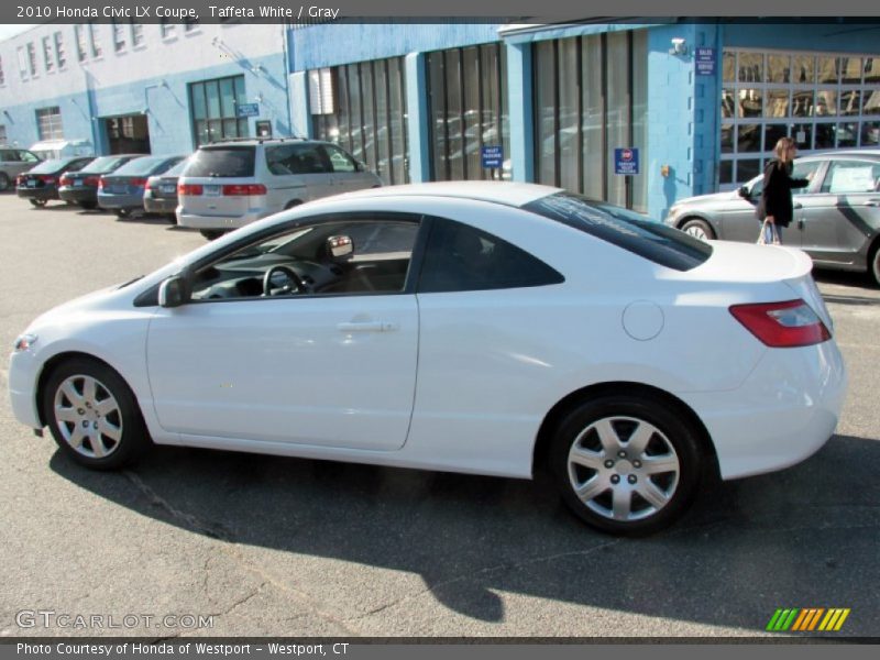 Taffeta White / Gray 2010 Honda Civic LX Coupe
