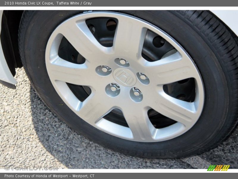 Taffeta White / Gray 2010 Honda Civic LX Coupe