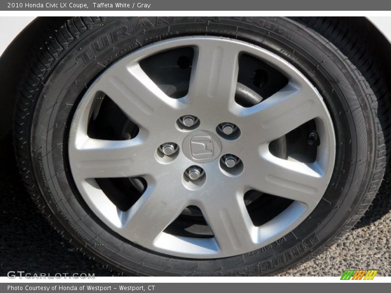 Taffeta White / Gray 2010 Honda Civic LX Coupe