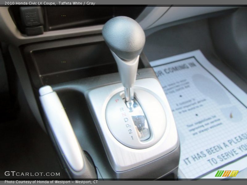 Taffeta White / Gray 2010 Honda Civic LX Coupe