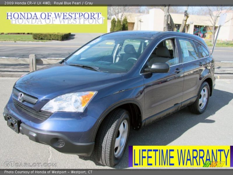 Royal Blue Pearl / Gray 2009 Honda CR-V LX 4WD