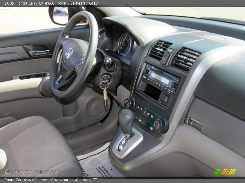 Royal Blue Pearl / Gray 2009 Honda CR-V LX 4WD