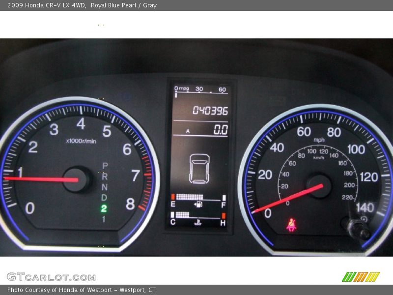 Royal Blue Pearl / Gray 2009 Honda CR-V LX 4WD