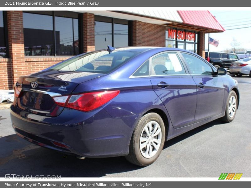 Indigo Blue Pearl / Gray 2011 Hyundai Sonata GLS