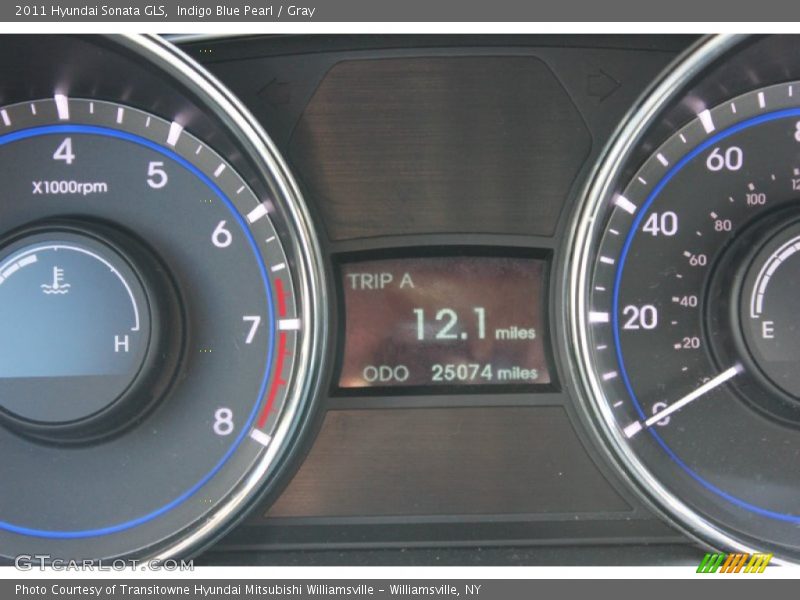 Indigo Blue Pearl / Gray 2011 Hyundai Sonata GLS