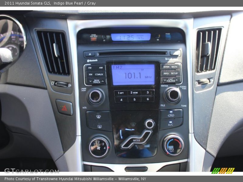 Indigo Blue Pearl / Gray 2011 Hyundai Sonata GLS