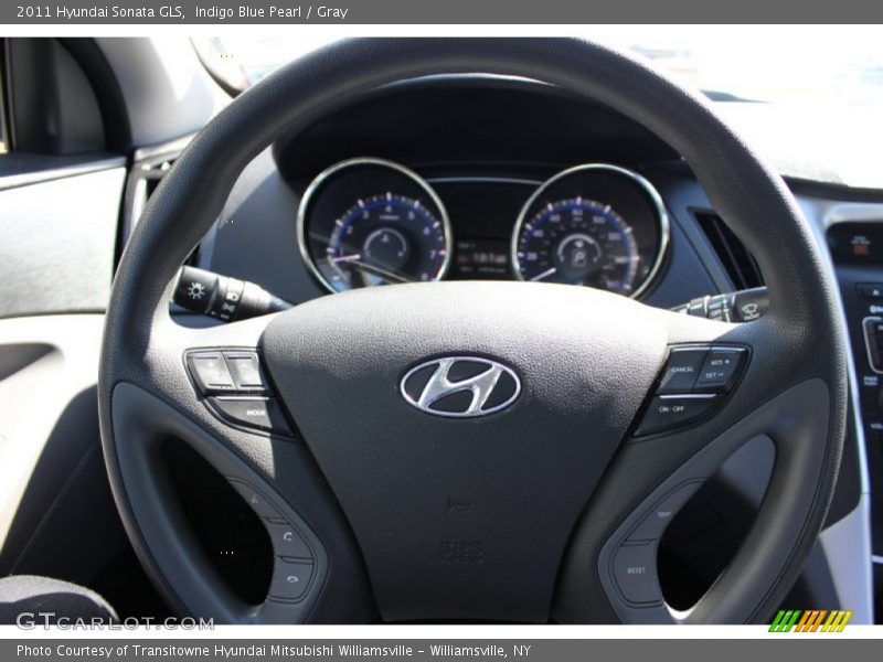 Indigo Blue Pearl / Gray 2011 Hyundai Sonata GLS