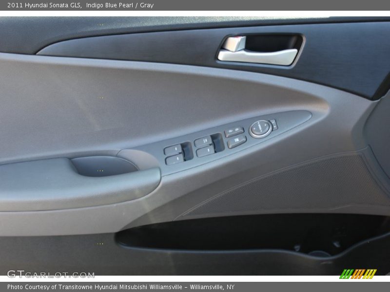 Indigo Blue Pearl / Gray 2011 Hyundai Sonata GLS