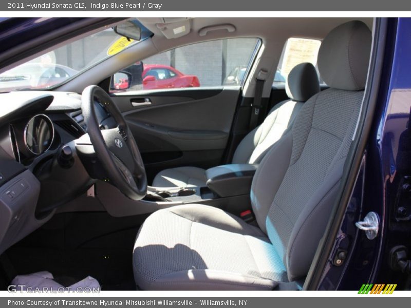 Indigo Blue Pearl / Gray 2011 Hyundai Sonata GLS