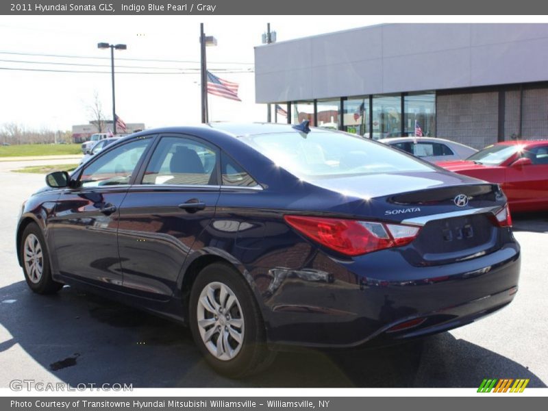 Indigo Blue Pearl / Gray 2011 Hyundai Sonata GLS